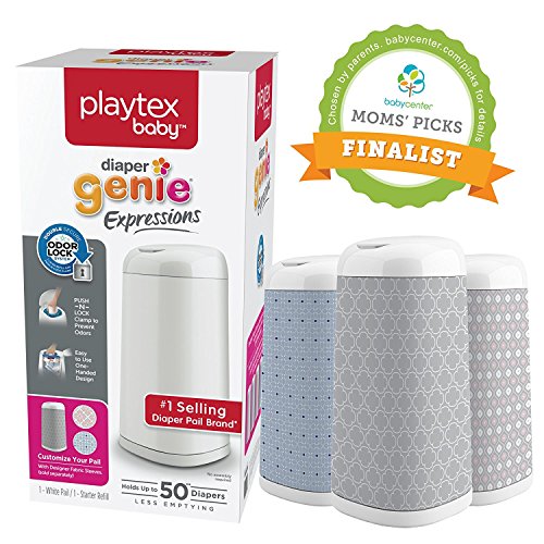 Product Cover Playtex Diaper Genie Expressions Customizable Diaper Pail with Starter Refill
