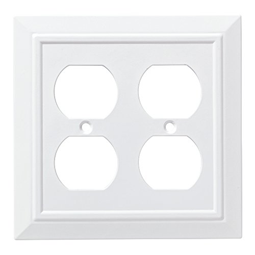 Product Cover Franklin Brass W35247-PW-C Classic Architecture Double Duplex Wall Plate/Switch Plate/Cover, White