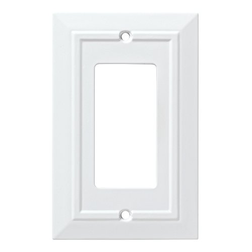 Product Cover Franklin Brass W35243-PW-C Classic Architecture Single Decorator Wall Plate/Switch Plate/Cover, White