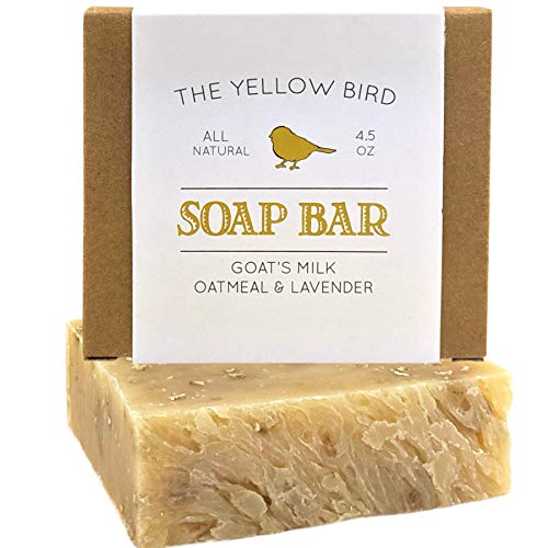 Product Cover Goats Milk, Lavender, Oats : Lavender Goats Milk Soap Bar with Oats. Gentle Exfoliating Bath Soap. Moisturizing Dry Skin Face & Body Wash. Mild Natural and Organic Soap. Artisan Handmade Bar Soap