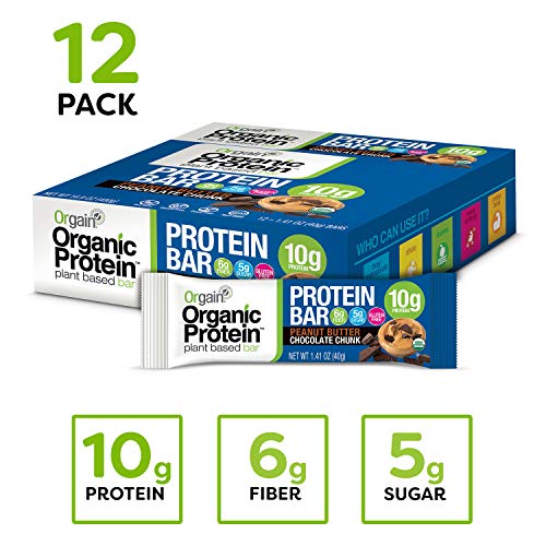 Product Cover Orgain Organic Protein Bar, Peanut Butter Chocolate Chunk, 12 Count
