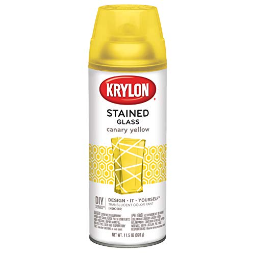 Product Cover Krylon K09035000 Stained Glass Aerosol Paint, 11.5 oz, Canary Yellow, 6 1