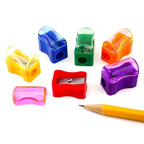 Product Cover Tytroy Assorted Bulk Miniature Plastic Pencil Sharpener With Cap School Supplies (72 pc)