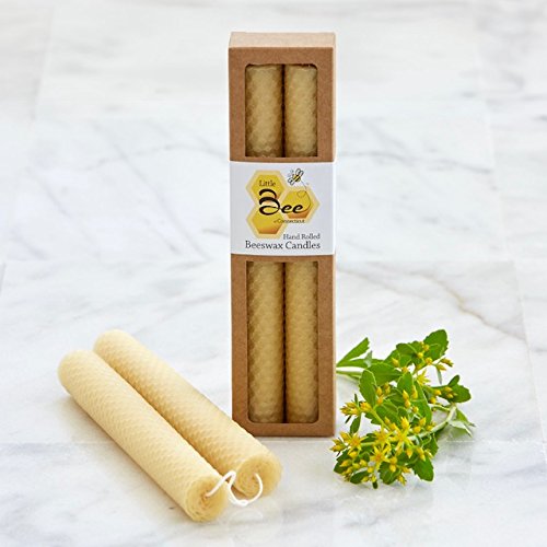 Product Cover 8 Inch Hand-Rolled Beeswax Taper Candles - Little Bee of CT, A Martha Stewart American Made Maker
