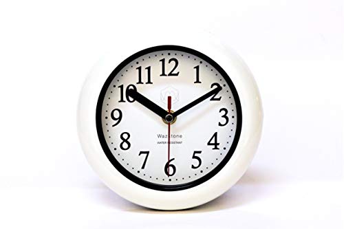 Product Cover Perfect White Shell Water Resistant Clock, Quartz Movement, Simple Design, 6.5