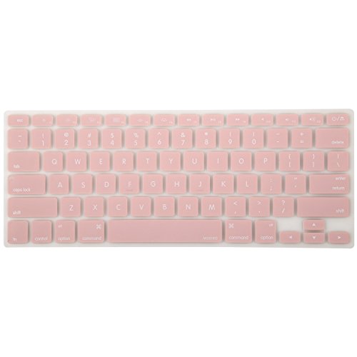 Product Cover MOSISO Silicone Keyboard Cover Compatible with MacBook Pro 13/15 Inch (with/Without Retina Display, 2015 or Older Version),Older MacBook Air 13 Inch (A1466 / A1369, Release 2010-2017), Rose Quartz