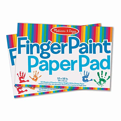 Product Cover Melissa & Doug Finger-Paint Paper Pad 2-Pack (Arts & Crafts, Glossy Paper, Non-absorbent, 50 Sheets Each, 17