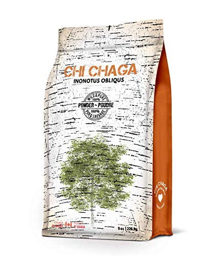 Product Cover Premium Organic Chaga Mushroom Powder - 8 oz of Authentic 100% Wild Harvested Canadian Chaga Tea