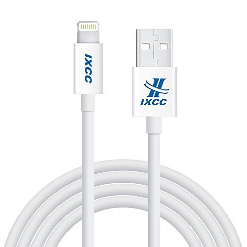 Product Cover Extra Long iPhone Charger Cable, iXCC 10 Feet Lightning 8pin to USB Charge and Data Cord for iPhone SE/5/5s/6/6s/6s Plus/7/7 Plus/iPad Mini/Air/Pro [Apple MFi Certified]-White