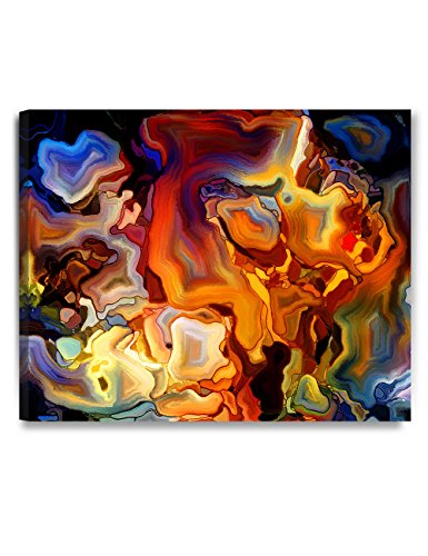 Product Cover DECORARTS - Abstract Art(Stained Glass Pattern), giclee Canvas Wall Art for Home Decor. 30x24 x1.5