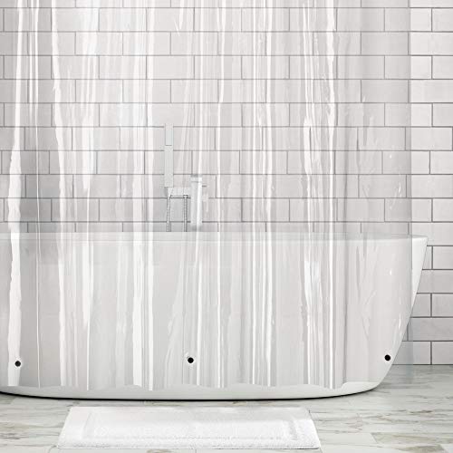 Product Cover mDesign Long Waterproof, Mold/Mildew Resistant, Heavy Duty Premium Quality 10-Guage Vinyl Shower Curtain Liner for Bathroom Shower Stall and Bathtub - 72
