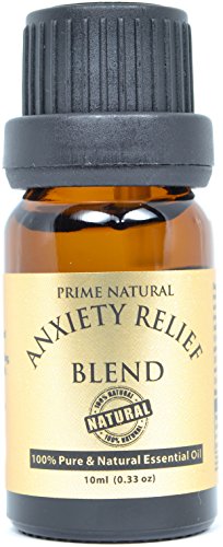 Product Cover Prime Natural Anxiety Relief Essential Oil Blend 10ml - Pure Undiluted Therapeutic Grade for Aromatherapy, Scents & Diffuser - Stress Relief, Relaxation, Boost Mood, Uplifting, Calming