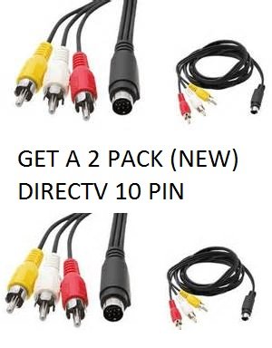 Product Cover Computer Accessories DIREC TV 10 PIN COMPOSITE VIDEO CABLE AV C31 C41 C41W CLIENT RCA A V 10PINCOMPOS