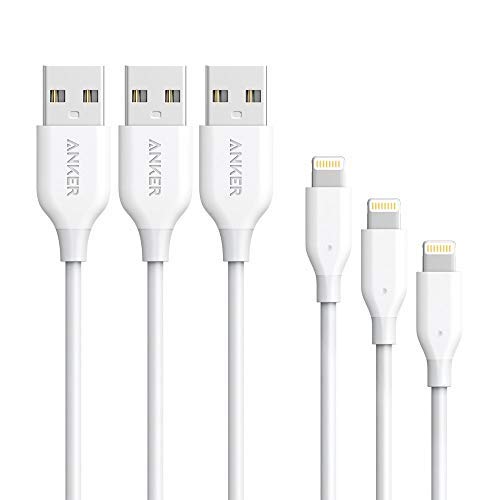 Product Cover [3 Pack: 3ft/6ft/10ft] Anker Powerline Lightning Cable Apple MFi Certified - Lightning Cables for iPhone Xs/XS Max/XR/X / 8/8 Plus / 7/7 Plus / 6 / 6s, iPad Mini / 4/3 / 2, iPad Pro Air 2