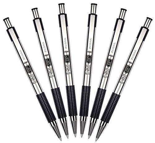 Product Cover Zebra F-301 Retractable Ballpoint Pen, Fine Point,(27110) Black, Each ZEB, 6.