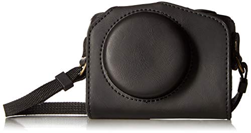 Product Cover CEARI Vintage Leather Camera Case Bag with Strap for Canon Powershot G7X, G7X Mark II DSLR Camera - Black