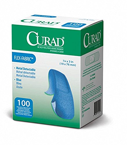 Product Cover Curad Woven Blue Detectable Bandage, 100-Count (Pack of 6)