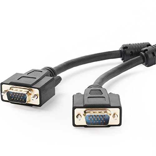 Product Cover Postta VGA to VGA Cable (20 Feet) HD15 Male to Male Monitor Cable with Ferrites