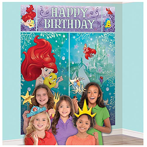 Product Cover Scene Setters Wall Decorating Kit | Disney Ariel Dream Big Collection | Birthday