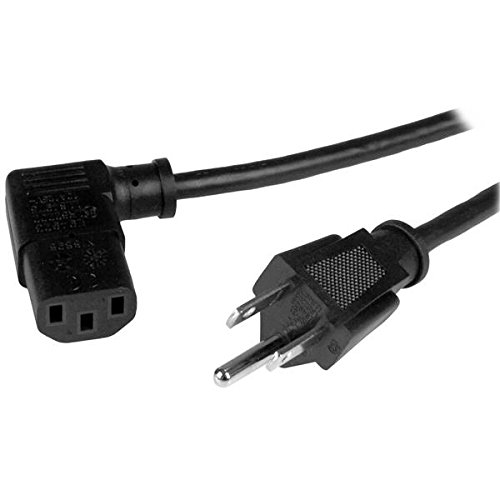 Product Cover StarTech.com 3 ft Computer Power Cord - NEMA 5-15P to Right-Angle C13 - 18AWG - Right Angle C13 Power Cable (PXT101L3)