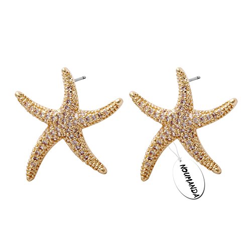 Product Cover NOUMANDA Sweet Starfish Earrings,Gold Star Earrings for Women Fashion Jewelry Casual Women Accessories