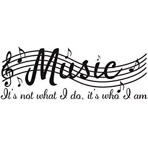 Product Cover Cocobee It's Not What I Do It's Who I Am Music Home Vinyl Wall Decals Quotes Sayings Words Arts Decors Lettering Vinyl Wall Stickers, 38