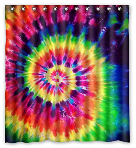 Product Cover ZHANZZK Colorful Tie Dye Waterproof Bathroom Shower Curtain 66x72 Inches