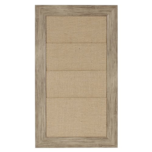 Product Cover DesignOvation Beatrice Framed Burlap Pockets Wall Organization Board, 13x23, Rustic Brown