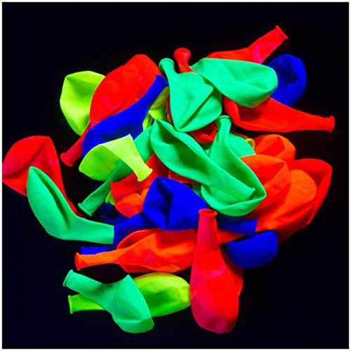 Product Cover New Arrival UV Blacklight Reactive Fluorescent/Neon Party Balloons - 50-Pack