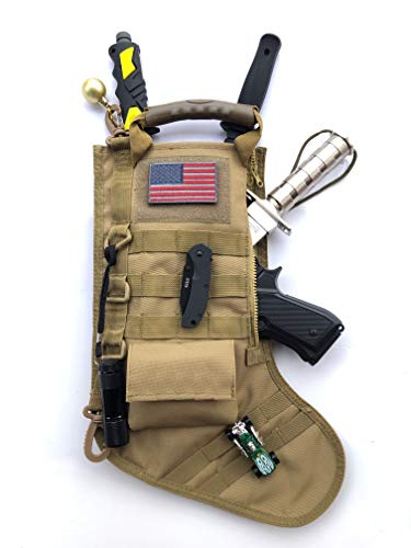 Product Cover Tactical Christmas Stocking with Molle Gear (Khaki)