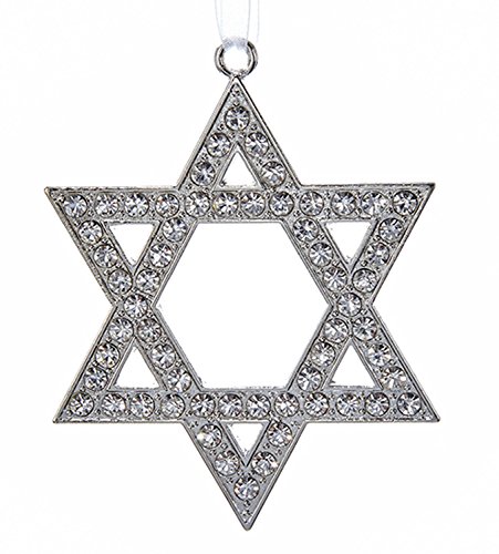 Product Cover Silver Star Of David with Rhinestones Jewish Holiday Ornament