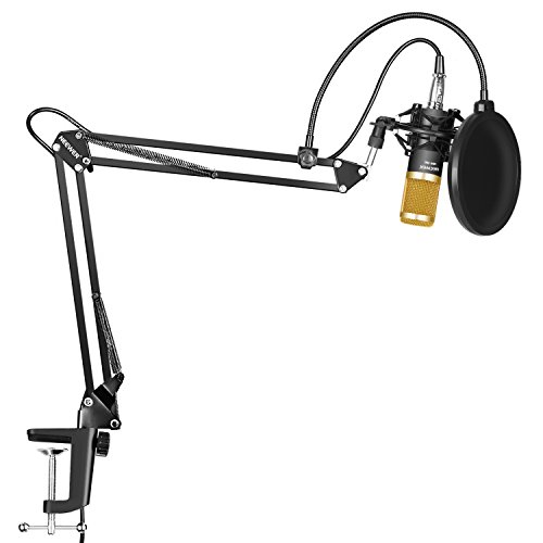 Product Cover Neewer Professional Studio Broadcasting Recording Condenser Microphone & NW- 35 Adjustable Recording Microphone Suspension Scissor Arm Stand with Shock Mount and Mounting Clamp Kit
