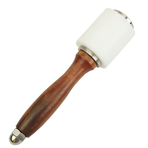 Product Cover Leather Carving Hammer Leather Mallet Cowhide Sew Club DIY Leathercraft Wooden Mallet Wood Handle (I-Head)