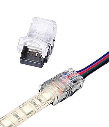 Product Cover Alightings LED Connector for 4Pin 5050 RGB Waterproof LED Strip Lights- Strip to Wire Quick Connection, 20 - 18 AWG Wire No Stripping