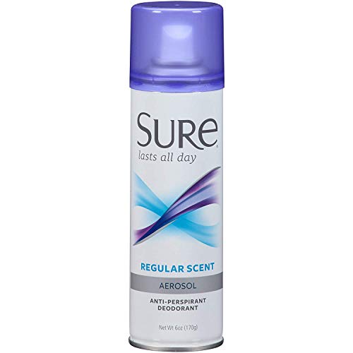 Product Cover Sure Anti-Perspirant Deodorant Aerosol Spray Regular Scent 6 oz ( Pack of 8)