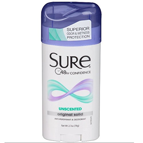 Product Cover Sure Wide Anti-Perspirant Deodorant Original Solid Unscented 2.70 oz (Pack of 4)