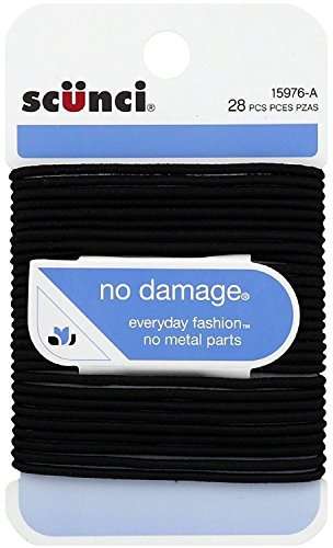 Product Cover No Damage Elastic Hair Bands, Black (Pack of 2)