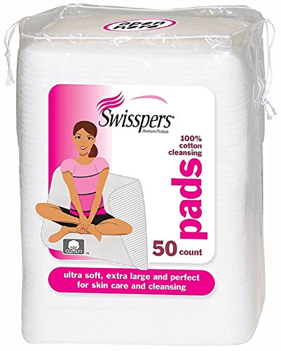 Product Cover Swisspers Premium Ultra Soft Facial Cleansing Cotton Pads 50 ea (Pack of 12)