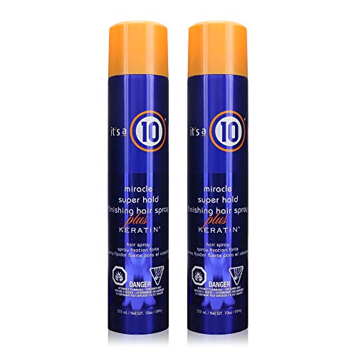 Product Cover It's a 10 Miracle Super Hold Finishing Spray Plus Keratin, 10 oz (Pack of 2)