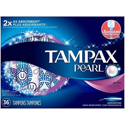 Product Cover Tampax Pearl Tampons Ultra Absorbency Unscented 36 Each (Pack of 4)