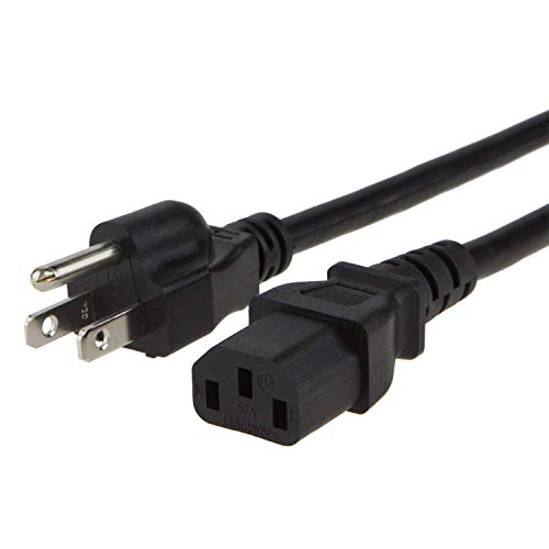 Product Cover CableCreation [2-Pack] 10 Feet 18 AWG Universal Power Cord for NEMA 5-15P to IEC320C13 Cable, 3M / Black