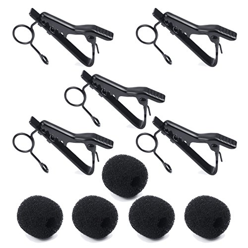 Product Cover Lavalier Microphone Clip & Windscreen, PEYOU [Set of 5] 5/16