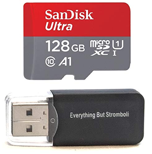 Product Cover Sandisk Micro SDXC Ultra MicroSD TF Flash Memory Card 128GB 128G Class 10 works with Go Pro Hero 4 Hero Session Gopro 4 w/ Everything But Stromboli Memory Card Reader...