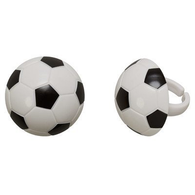 Product Cover Soccer Ball Cupcake Rings - 24 pc