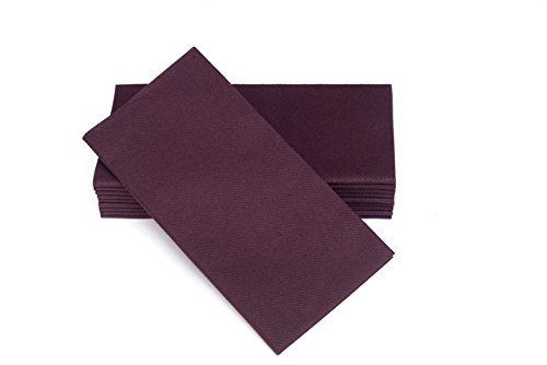 Product Cover SIMULINEN Colored Napkins - Decorative Cloth Like & Disposable Dinner Napkins - Plum - Soft, Absorbent & Durable - 16