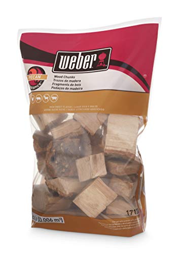 Product Cover Weber 17137 Pecan Wood Chunks, 350 cu. in. (0.006 Cubic Meter), 4 lb