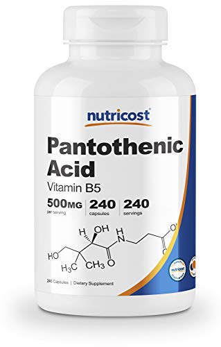 Product Cover Nutricost Pantothenic Acid (Vitamin B5) 500mg, 240 Capsules