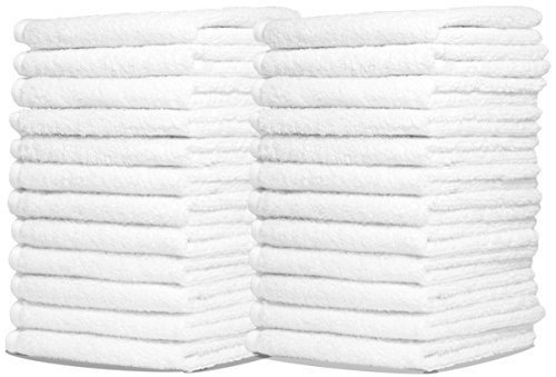 Product Cover Zeppoli 100% Cotton 12 Inch x 12 Inch, Wash Cloth Set, 60-Pack, White