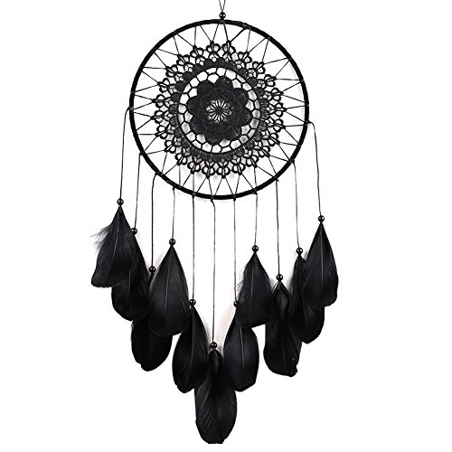 Product Cover Whitelotous Handmade Lace Dream Catcher Feather Bead Hanging Decoration Ornament Gift