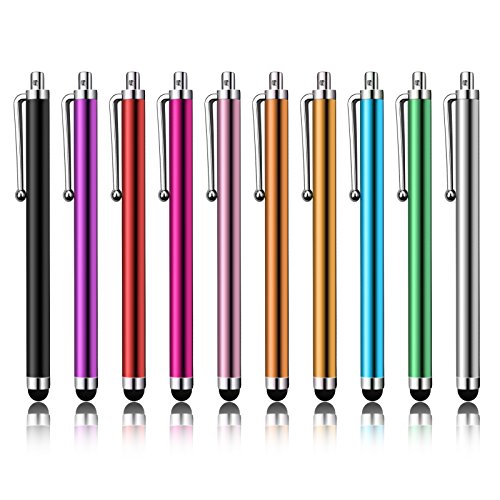 Product Cover LIBERRWAY Stylus Pen 10 Pack of Pink Purple Black Green Silver Stylus Universal Touch Screen Capacitive Stylus for Kindle Touch ipad iPhone 6/6s 6Plus 6s Plus Samsung S5 S6 S7 Edge S8 Plus Note